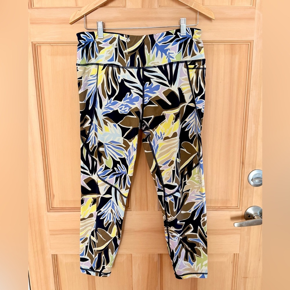 Sweaty Betty Power Leggings 7/8 Length Palm Print 🌴